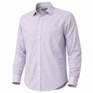 Lauren Ralph Lauren Mens Striped Cotton Button Down Shirt Non Iron 16.5 34/35